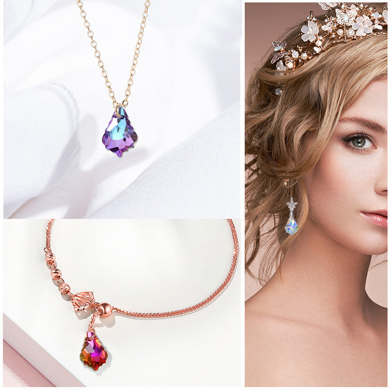 Al por mayor 12 piezas/paquete de 11 × 16 mm de mapas de arce de cristal cuentas de colgante